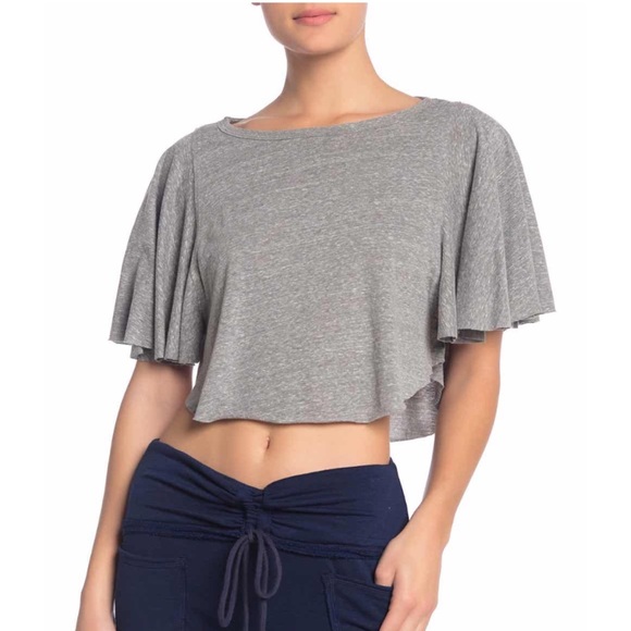 Free People Tops - Free People Movement Sweet Thing Flutter Crop Tee